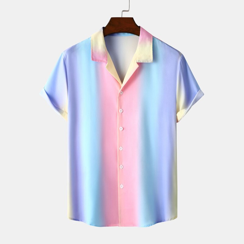 Men's Summer Leopard-Print Aloha Beach Party Shirt