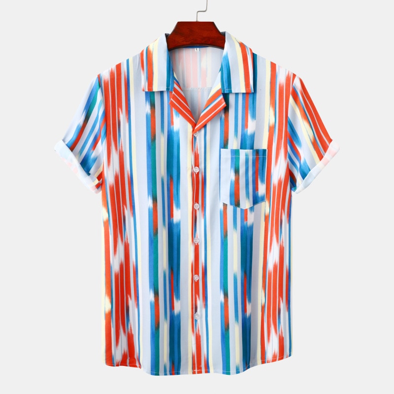 Men's Summer Leopard-Print Aloha Beach Party Shirt