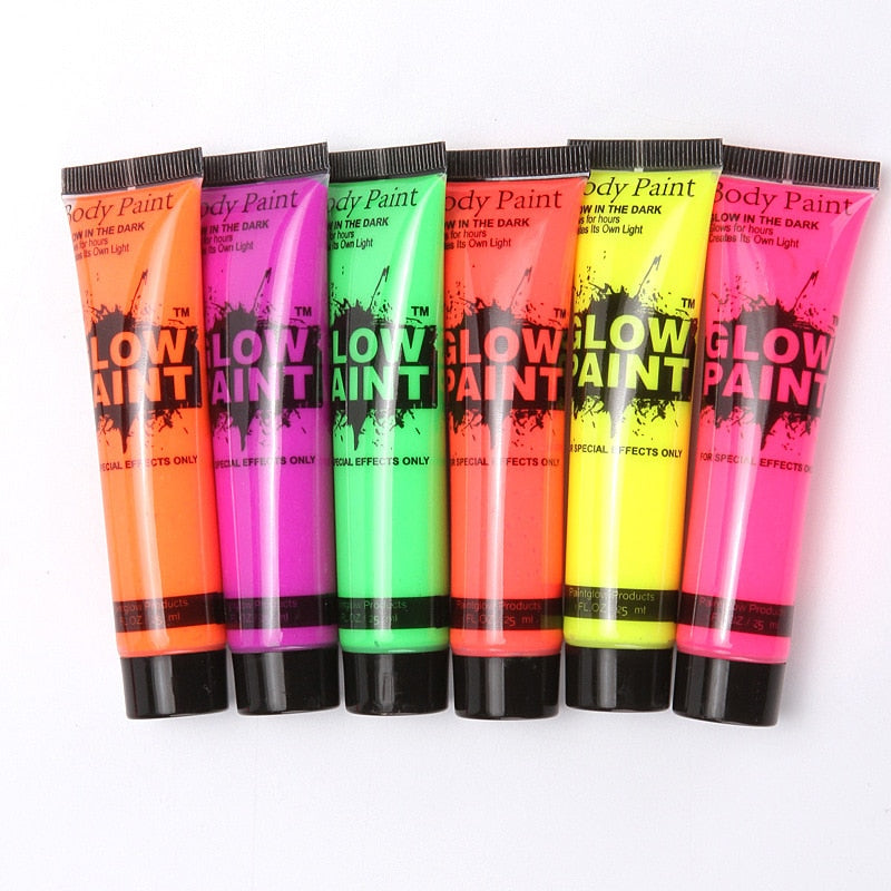 LuminaGlow UV Body Paint Set for Festive Occasions