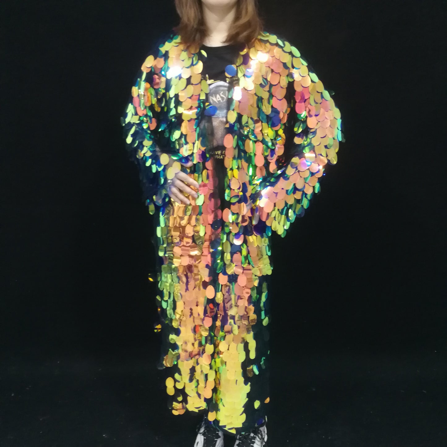 GlitterPop Punk Sequined Stage Overcoat