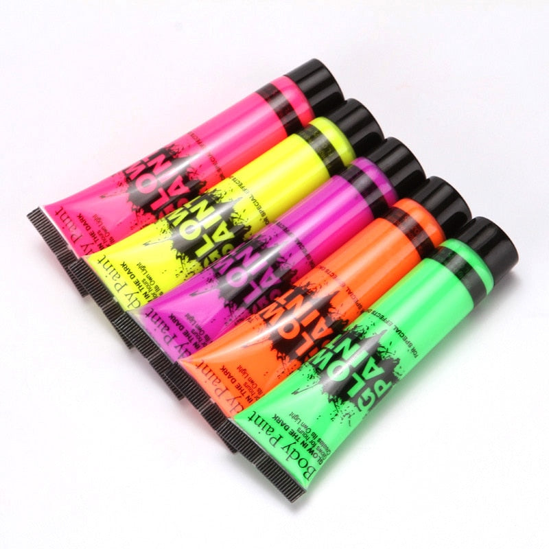 LuminaGlow UV Body Paint Set for Festive Occasions