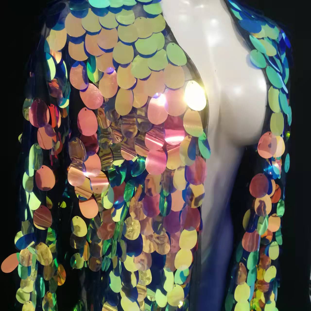 GlitterPop Punk Sequined Stage Overcoat