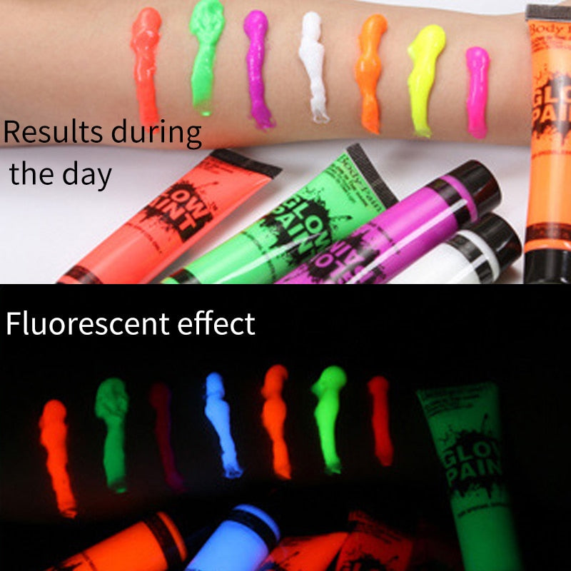 LuminaGlow UV Body Paint Set for Festive Occasions