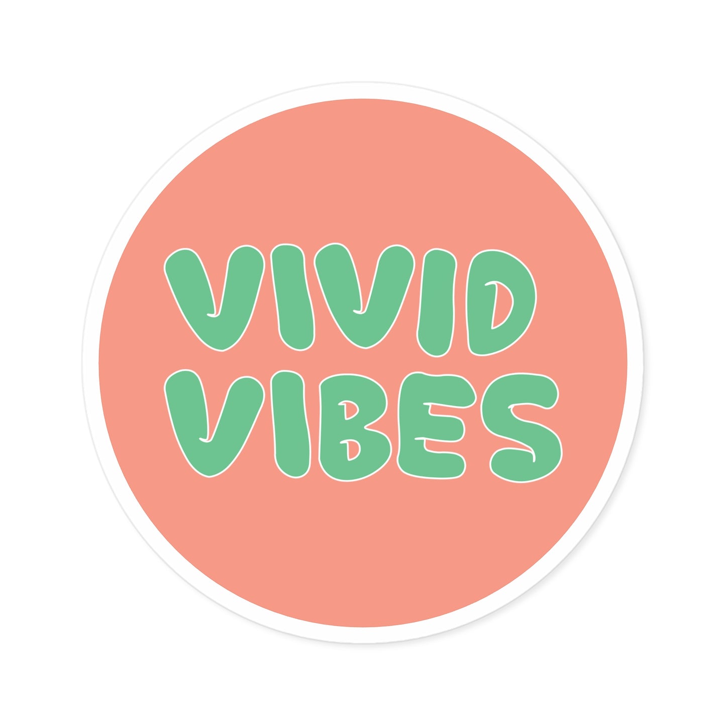 Vivid Vibes Logo Sticker
