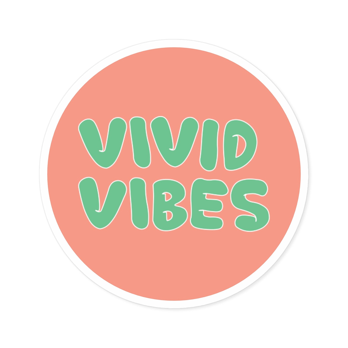 Vivid Vibes Logo Sticker