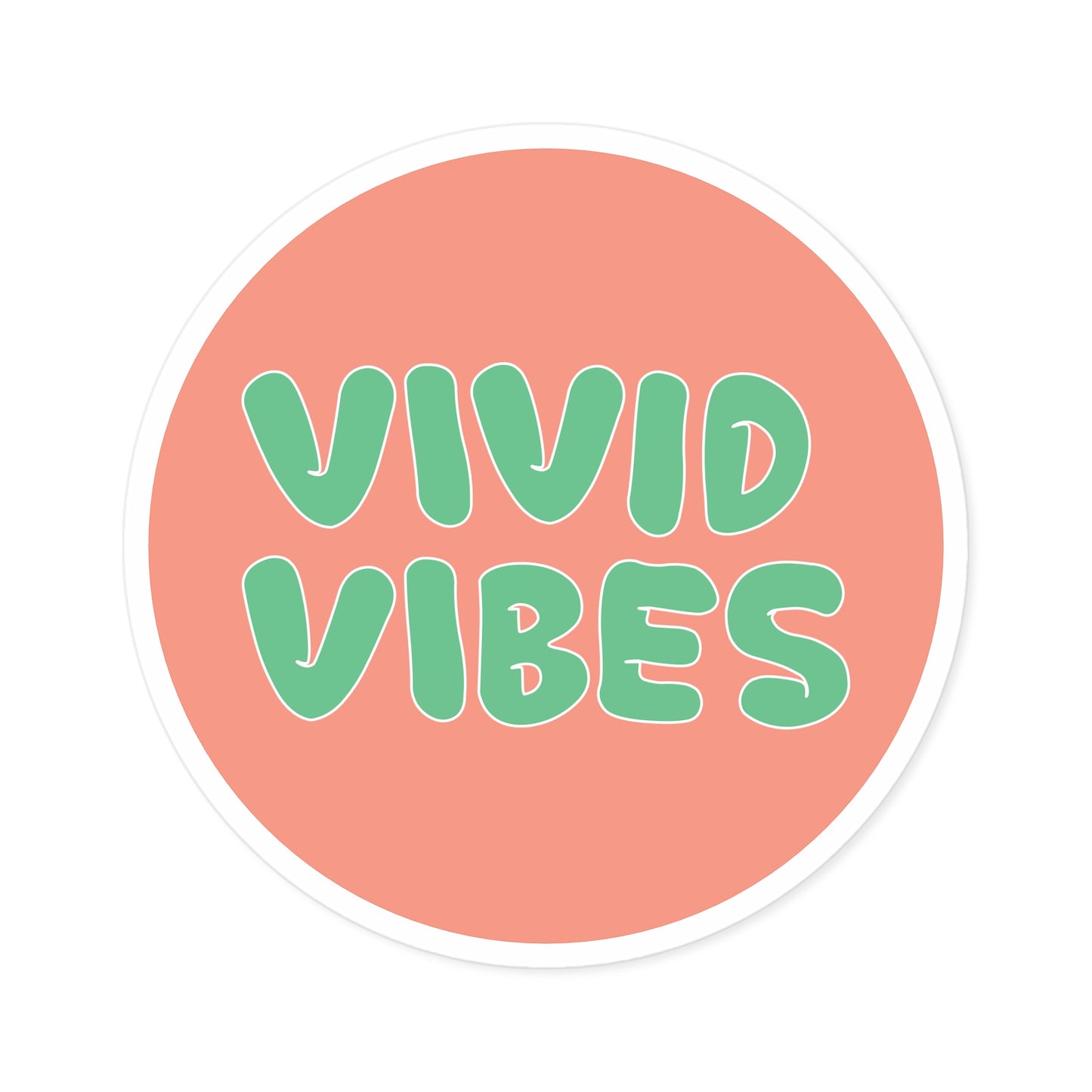 Vivid Vibes Logo Sticker