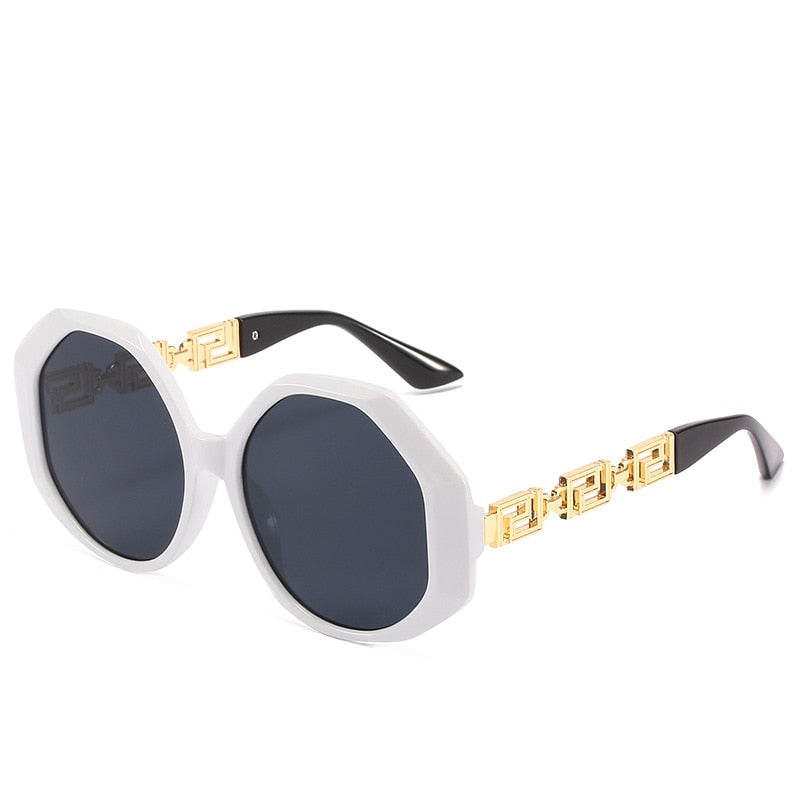 Vintage Vogue Polygonal Frame Sunglasses