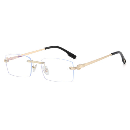Visionary Oceanic Rimless Square Sunglasses