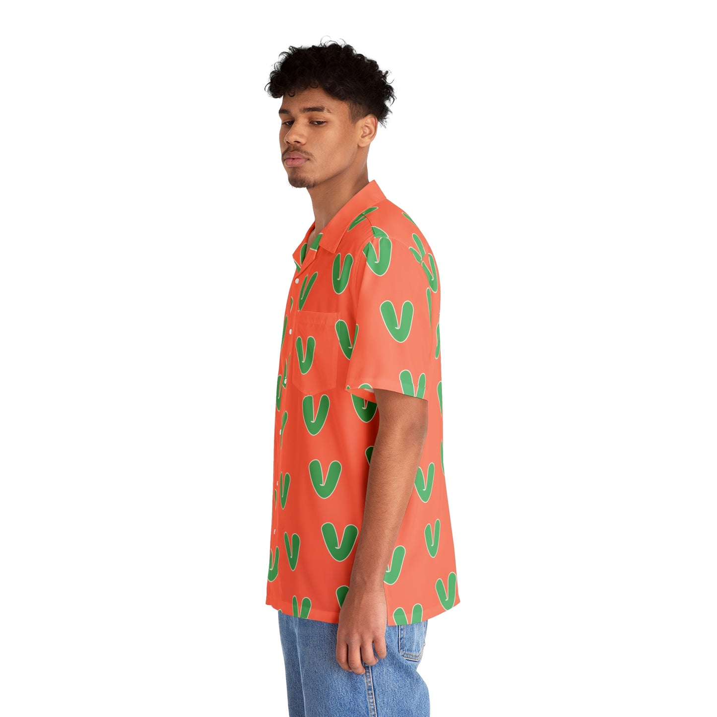 Vivid Vibes V Pattern Hawaiian Shirt