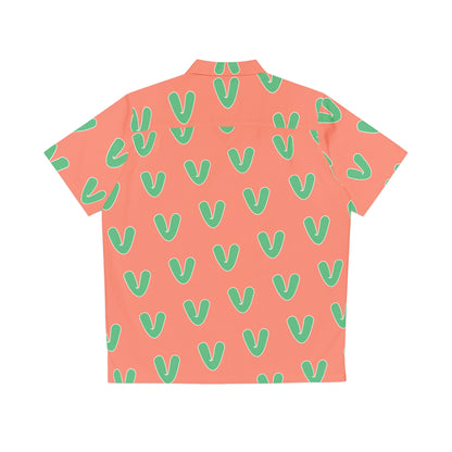 Vivid Vibes V Pattern Hawaiian Shirt