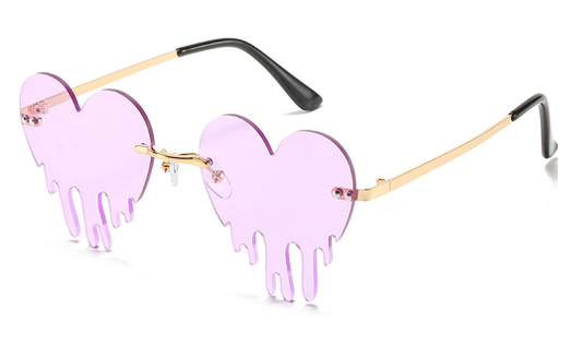 Trendsetter Heart-Shaped Tassel Sunglasses