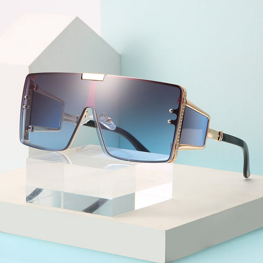 Vintage Vibe One-Piece Flat Top Sunglasses