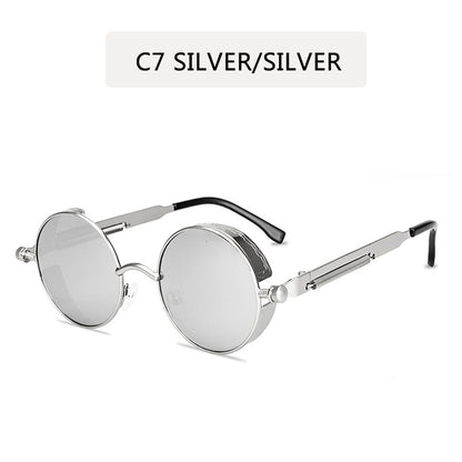 Iron Sight Steampunk Round Sunglasses