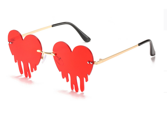 Trendsetter Heart-Shaped Tassel Sunglasses