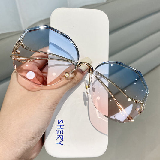 Retro Radiance Borderless Gradient Sunglasses