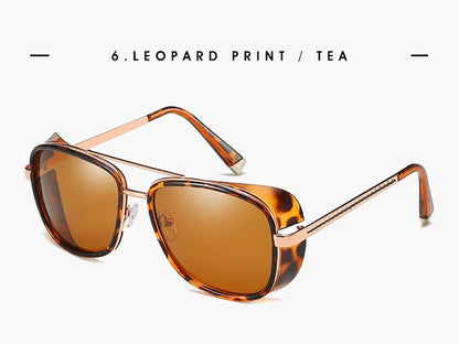 Square Retro Revival UV400 Steampunk Sunglasses