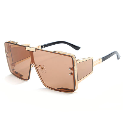 Vintage Vibe One-Piece Flat Top Sunglasses