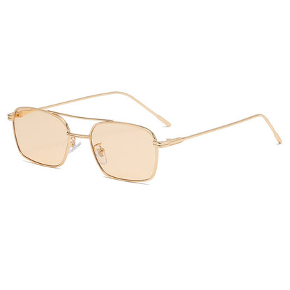 Coastal Luxe Metal Framed Square Sunglasses