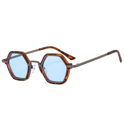 Edgy Beat Polygonal Hip-Hop Sunglasses