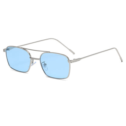 Coastal Luxe Metal Framed Square Sunglasses