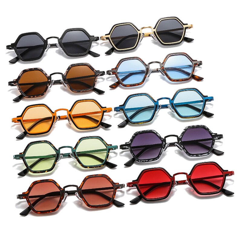 Edgy Beat Polygonal Hip-Hop Sunglasses