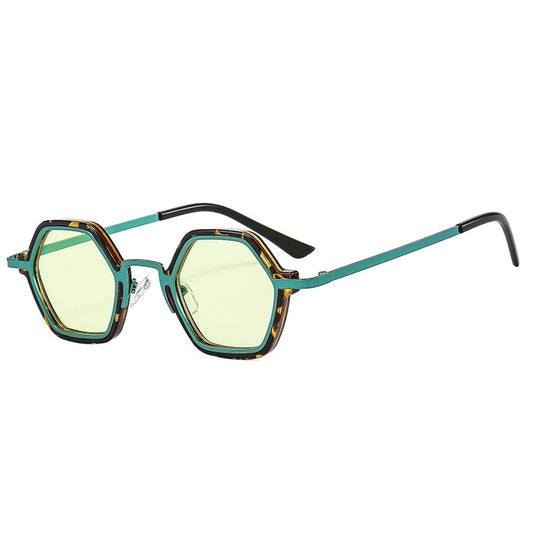 Edgy Beat Polygonal Hip-Hop Sunglasses