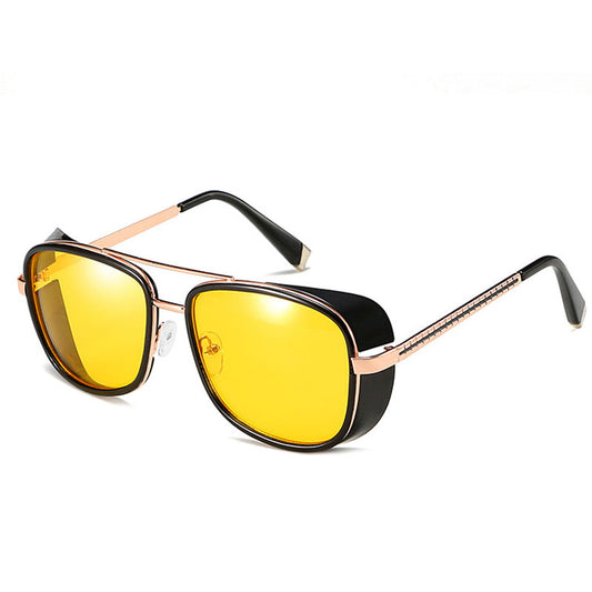 Square Retro Revival UV400 Steampunk Sunglasses