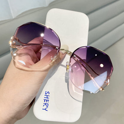 Retro Radiance Borderless Gradient Sunglasses