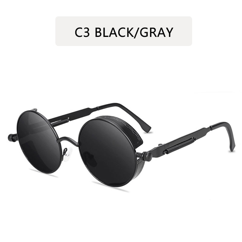 Iron Sight Steampunk Round Sunglasses
