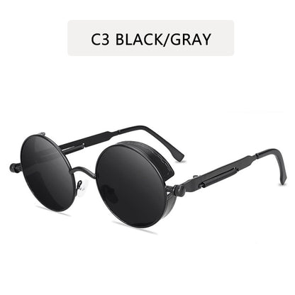 Iron Sight Steampunk Round Sunglasses