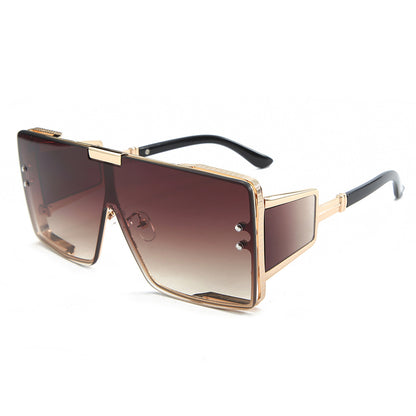 Vintage Vibe One-Piece Flat Top Sunglasses