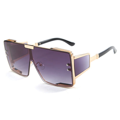 Vintage Vibe One-Piece Flat Top Sunglasses