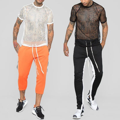 AdonisMesh Men's Provocative Fishnet T-Shirt