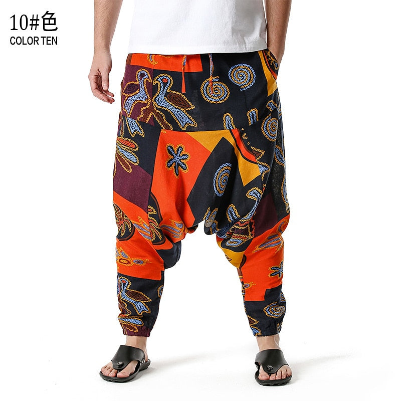 Men's Traditional Afro-Boho Harem Joggers