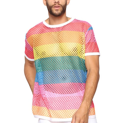 AdonisMesh Men's Provocative Fishnet T-Shirt
