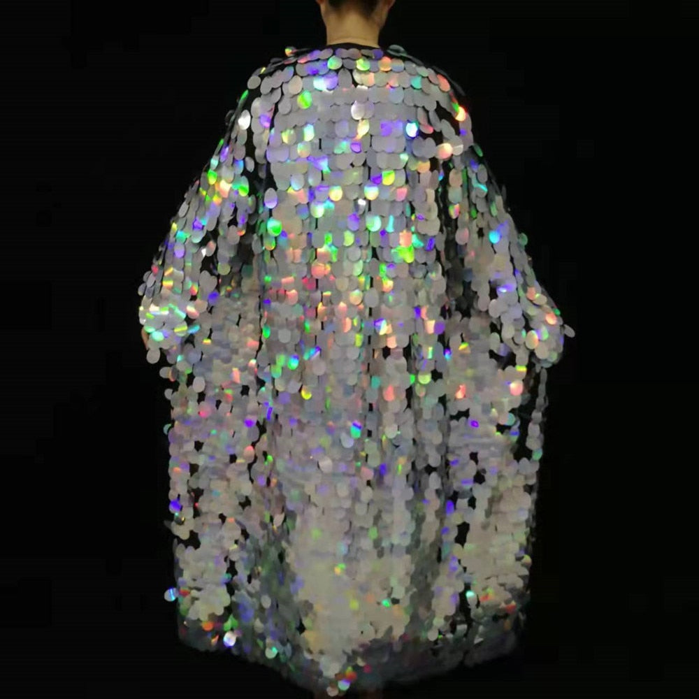 GlitterPop Punk Sequined Stage Overcoat