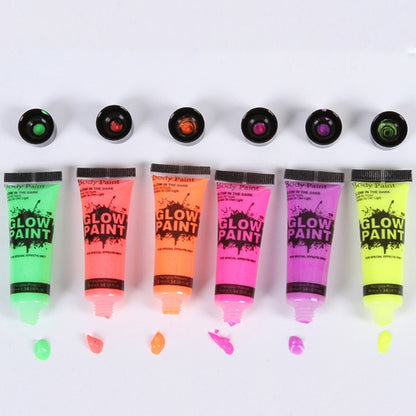 LuminaGlow UV Body Paint Set for Festive Occasions