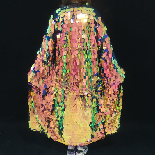 GlitterPop Punk Sequined Stage Overcoat