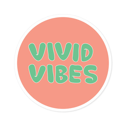 Vivid Vibes Logo Sticker