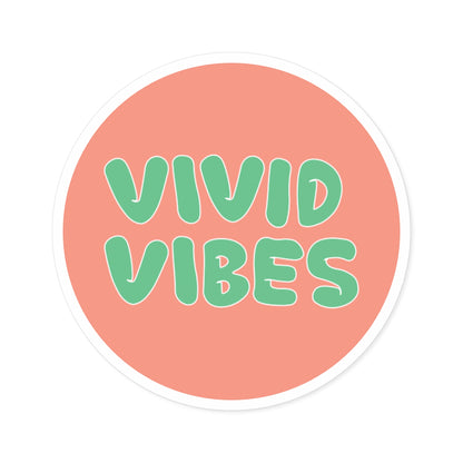 Vivid Vibes Logo Sticker