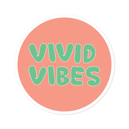Vivid Vibes Logo Sticker